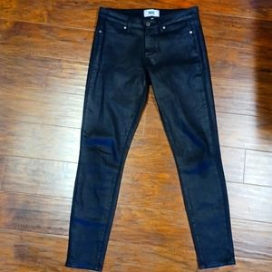 PAIGE Verdugo Ankle black silk jeans